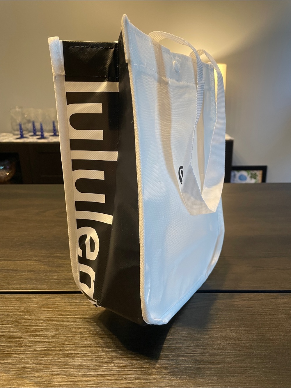 lululemon athletica White and Black Tote Satchel